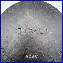 Griswold Cast Iron Fully Marked Heat Regulator Skillet, Estate Find Large