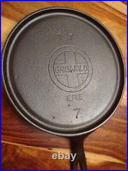 Griswold Cast Iron Griddle #7, Slant Logo, #737, Restored