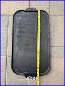 Griswold Cast Iron Griddle 908A Damaged hole, Rust, Wear Poor Condition