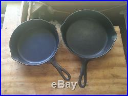 Griswold Cast Iron Large Block Logo With Heat Ring Skillet set #3-#12