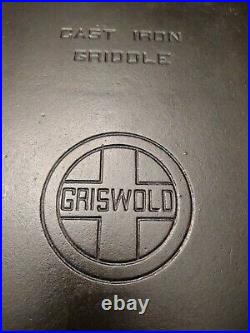 Griswold Cast Iron Long Griddle #8, Large Block Logo, EPU, 771
