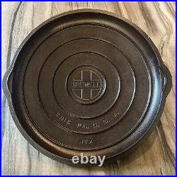 Griswold Cast Iron Low Dome #12 Skillet Lid Erie PA 472 Rare