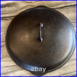 Griswold Cast Iron Low Dome #12 Skillet Lid Erie PA 472 Rare