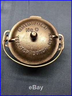 Griswold Cast Iron No. 0 Toy Dutch Oven