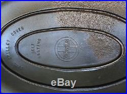 Griswold Cast Iron No 15 Oval Skillet 1013c With Lid Erie Pa Fryer