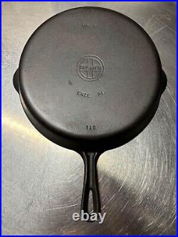 Griswold Cast Iron Size 9 Small Block Logo Erie PA Skillet 710 Groove Handle