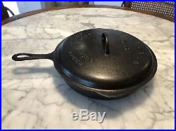 Griswold Cast Iron Skillet #10 / Heat Ring / Large Block Logo & #470 Cover