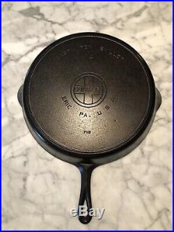 Griswold Cast Iron Skillet #14 # 718 / Heat Ring / Large Block Logo / Spinner