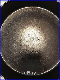 Griswold Cast Iron Skillet #14 # 718 / Heat Ring / Large Block Logo / Spinner