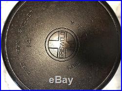 Griswold Cast Iron Skillet #14 # 718 / Heat Ring / Large Block Logo / Spinner