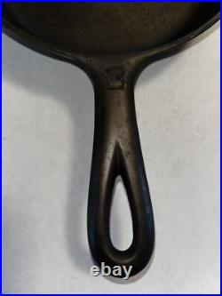 Griswold Cast Iron Skillet #3 Large Block Logo #709B Heat Ring Flat No Wobble