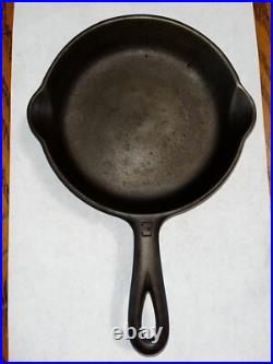 Griswold Cast Iron Skillet #3 Large Block Logo #709B Heat Ring Flat No Wobble