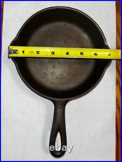 Griswold Cast Iron Skillet #3 Large Block Logo #709B Heat Ring Flat No Wobble