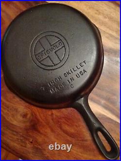 Griswold Cast Iron Skillet #4, Small Block Logo, 7-inch Skillet, MM C