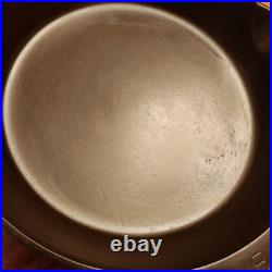 Griswold Cast Iron Skillet #8, Slant Large Block Log0, 704, Heat Ring, c1909-29