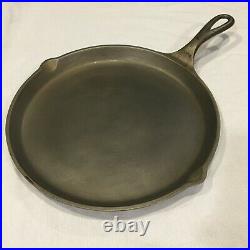 Griswold Cast Iron Skillet Griddle 108 201A Low or Shallow Sides