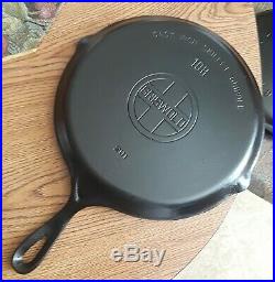 Griswold Cast Iron Skillet Griddle 108 LBL 201 NICE NO PITTING SPINNER