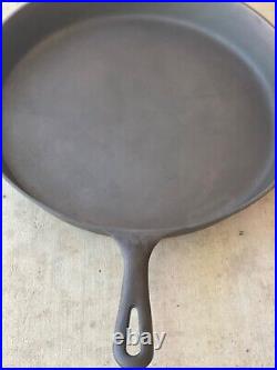 Griswold Cast Iron Skillet No. 14 Large Block Logo Heat Ring 718 Erie PA
