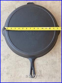 Griswold Cast Iron Skillet No. 14 Large Block Logo Heat Ring 718 Erie PA