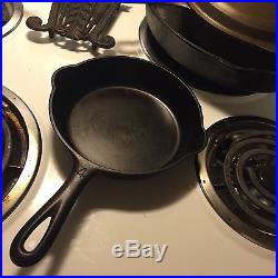 Griswold Cast Iron Skillet No. 4 Rare Slant Logo With Heat Ring Erie 702