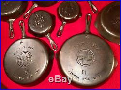 Griswold Cast Iron Skillet Set # 2 -10 Large Block Logo