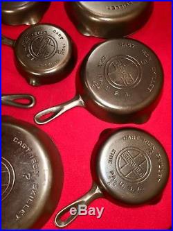 Griswold Cast Iron Skillet Set # 2 -10 Large Block Logo