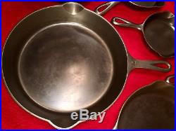 Griswold Cast Iron Skillet Set # 2 -10 Large Block Logo