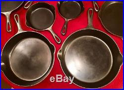 Griswold Cast Iron Skillet Set # 2 -10 Large Block Logo