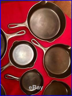 Griswold Cast Iron Skillet Set # 2 -10 Large Block Logo