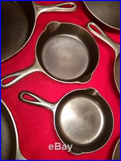 Griswold Cast Iron Skillet Set # 2 -10 Large Block Logo