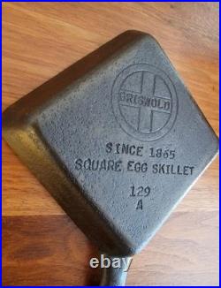 Griswold Cast Iron Square Egg Skillet Fully Restored 129A