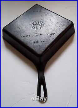 Griswold Cast Iron Square Frying Pan Skillet # 768 with Fry Lid Cover # 769