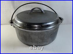 Griswold Cast Iron Tite Top Dutch Oven (#9 1289 Lid/#9 1279 Oven) Silver Chrome