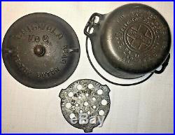 Griswold Cast Iron Toy # 0 Dutch Oven with Trivet