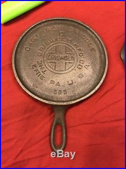 Griswold Cast Iron Toy Handle Griddle With Toy Skillet Size 0 565 562