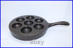 Griswold Cast Iron Type 31 963 Aebleskiver (Unmarked, Early version) VERY RARE