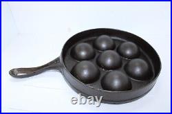 Griswold Cast Iron Type 31 963 Aebleskiver (Unmarked, Early version) VERY RARE