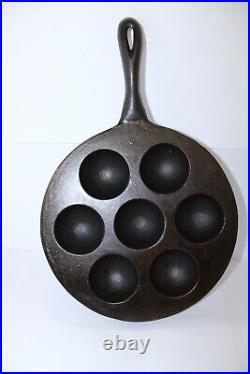 Griswold Cast Iron Type 31 963 Aebleskiver (Unmarked, Early version) VERY RARE