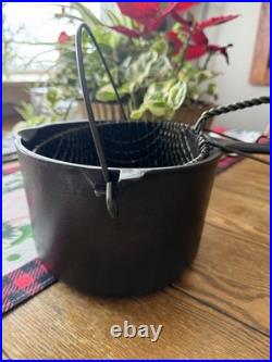 Griswold Deep Fat Fryer 1003 with Wire Basket Vintage RESTORED