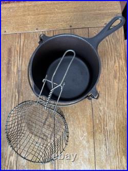 Griswold Deep Fat Fryer 1003 with Wire Basket Vintage RESTORED