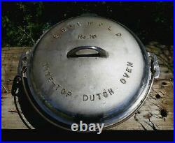 Griswold Dutch Oven with Trivet Cast Iron Chrome # 10 Tite Top VG+++