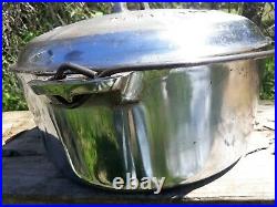 Griswold Dutch Oven with Trivet Cast Iron Chrome # 10 Tite Top VG+++