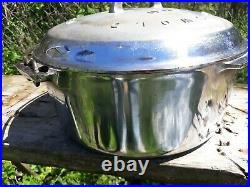 Griswold Dutch Oven with Trivet Cast Iron Chrome # 10 Tite Top VG+++