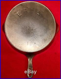 Griswold ERIE Cast Iron # 10 Skillet Bullseye Makers Mark