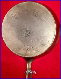 Griswold ERIE Cast Iron # 10 Skillet Bullseye Makers Mark