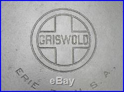 Griswold Erie 10 Large Block Logo withHeat Ring Cast Iron Skillet PERFECT