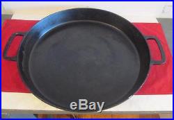 Griswold Erie #20 Cast Iron 2 Handle Hotel Skillet Pan Heat Ring 728 Large Logo