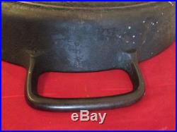 Griswold Erie #20 Cast Iron 2 Handle Hotel Skillet Pan Heat Ring 728 Large Logo