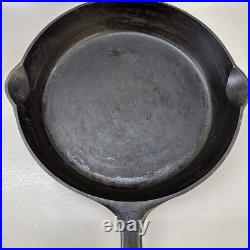 Griswold Erie Logo #10 716A Vintage Cast Iron Skillet With Heat Ring