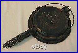 Griswold Erie P. A. Cast Iron Vintage Waffle Maker American #8 Low Base Cookware